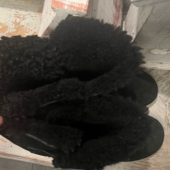 UGG Black Suede Button Boots - Picture 3 of 12